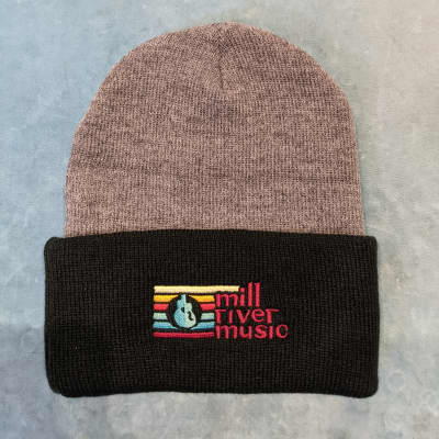 Mill River Music Embroidered Cuff Beanie 1st Ed Main Logo Ath Heather & Black image 4