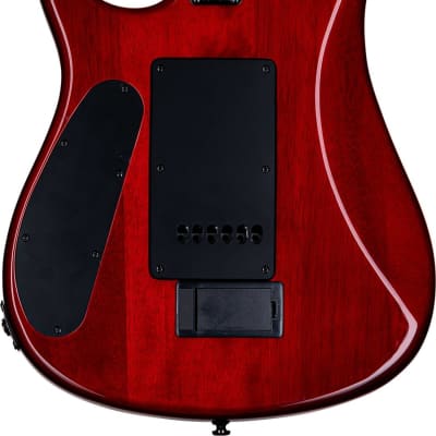Sterling JP150D DiMarzio Electric Guitar, Blood Orange Burst w/ Gig Bag image 3