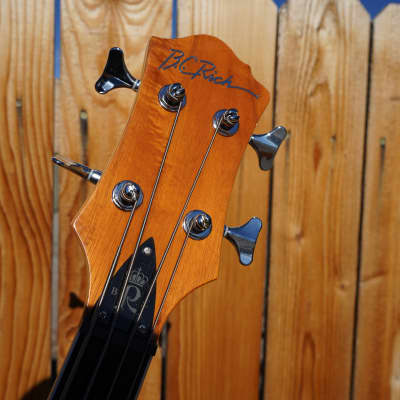 B.C. Rich  Heritage Classic Mockingbird Bass Koa  4-String Electric Bass Guitar image 5