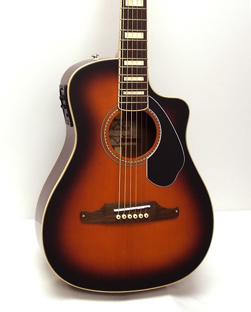 Fender Malibu SCE Folk Cutaway Acoustic-Electric Guitar - 3-Tone