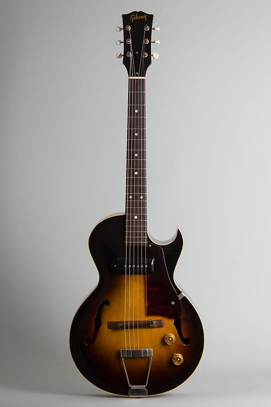 Gibson  ES-140 Arch Top Hollow Body Electric Guitar (1953), ser. #Y3501-81, brown alligator chipboard case. image 1