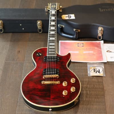 2007 Gibson 1968 Les Paul Custom Reissue Figured Red Tiger Signed by Zakk Wylde + COA OHSC image 1