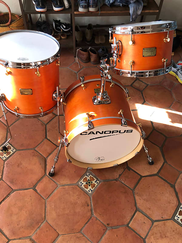 Canopus Neo-Vintage (NV60-M1) 2020 Navel Orange Bop Kit Soft Cases