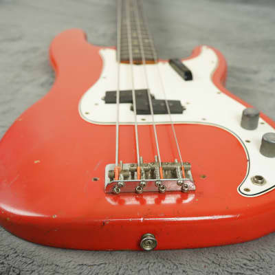 1966 Fender Precision Bass Original Fiesta Red + OHSC image 6