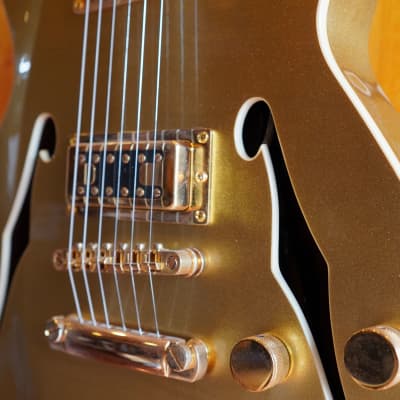 Carparelli Electric Guitar - Classico SH2 [Semi-Hollow] - Sparkle Gold (Custom Setup) image 7