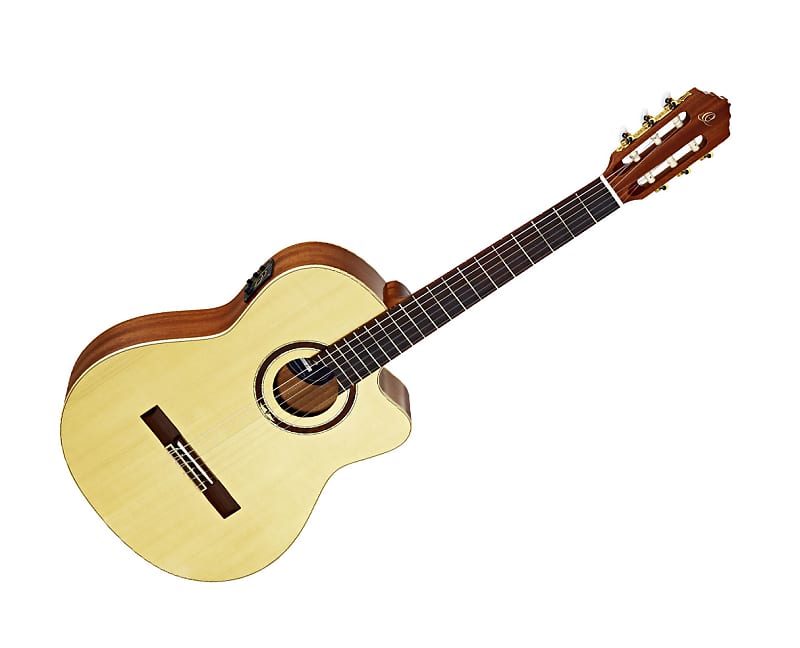 Ortega Guitars RCE138SN Feel Series Slim Neck AE Nylon w/ Bag, Natural - Open Box image 1