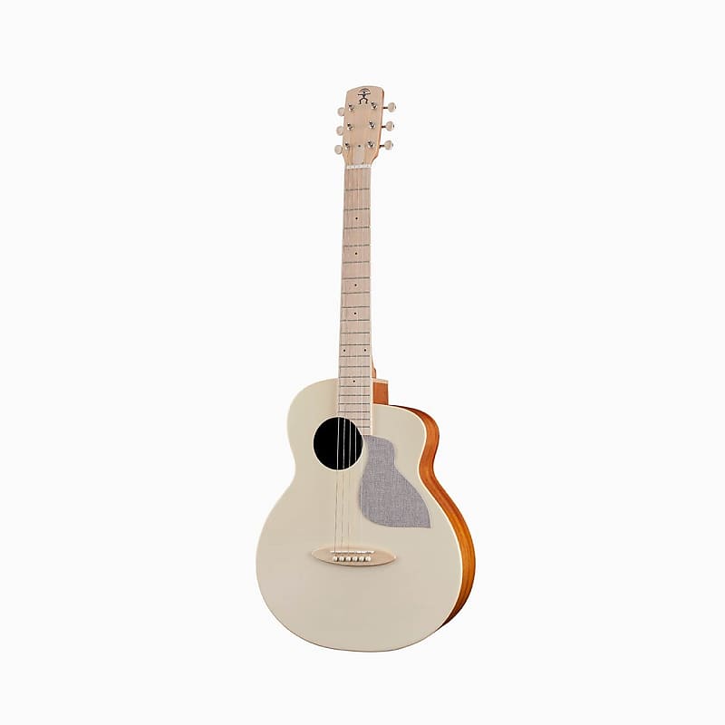 aNueNue Solid Top Bird MC10 AM Almond Milk Acoustic Guitar White