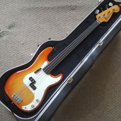 Fender Precision Bass Fretless Conversion 1973 Sienna Sunburst image 2