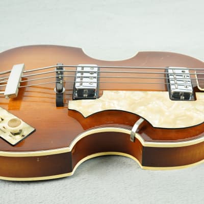 1966 Hofner Violin Bass Sunburst + OHSC image 7