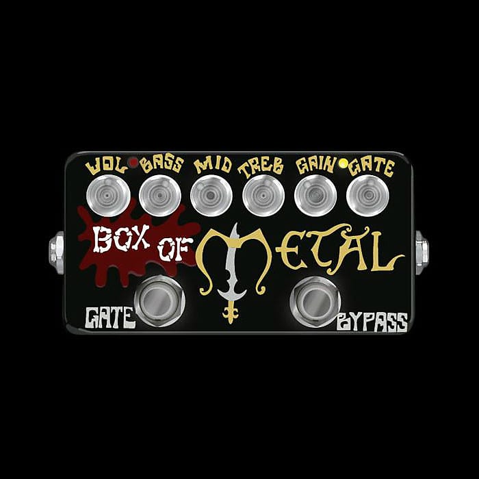 Zvex Box of Metal Hand Painted - High Gain Distortion Effects Pedal - N.O.S. (New Old Stock) image 1