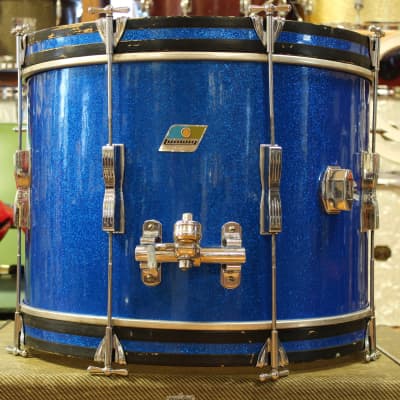 1969 Ludwig Club Date in Blue Sparkle 14x20 14x14 8x12 image 7