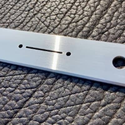 Van Dyke-Harms Telecaster Control Plate, Center Switch, Straight, Stainless Steel 2023 - Stainless Steel image 2