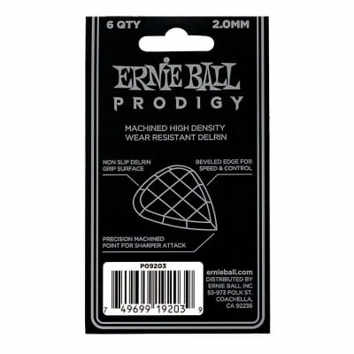Ernie Ball 9203 Prodigy 2.0mm Mini Guitar Picks White image 2