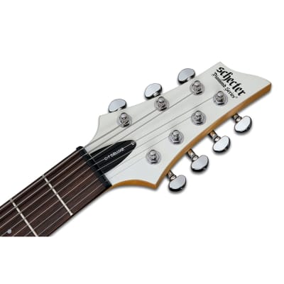 Schecter Guitars 438 C-7 Deluxe 7-String Guitar, Rosewood Fretboard, Satin White image 14