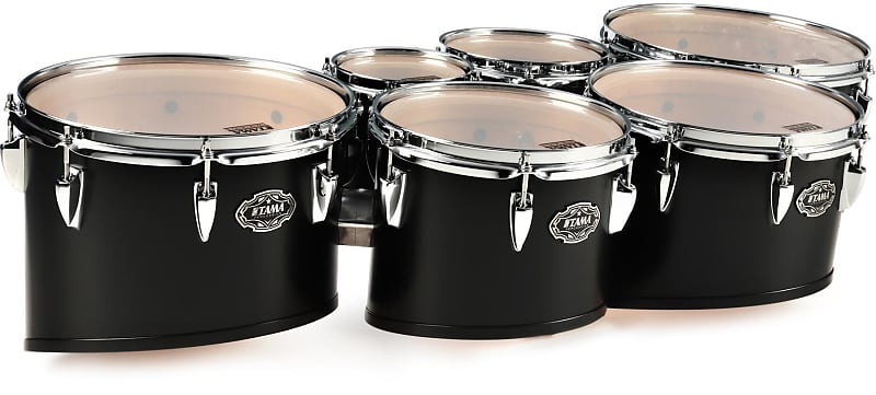 Tama MD680234 Fieldstar Marching Tenor Drums Sextet - 6/8/10/12/13/14-inch - Satin Black image 1
