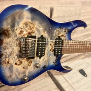 Ibanez RG Premium RG1027PBF CBB Cerulean Blue Burst Burl Top Ibanez RG Premium RG1027PBF CBB Cerulean Blue Burst Burl Top