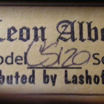 4/4  Lashof Violins Leon Albert C5120 Violin image 10