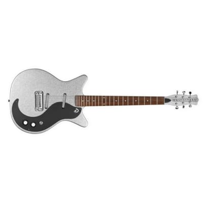 Danelectro '59M NOS+ Metalflake Electric Guitar - Silver Metalflake image 4