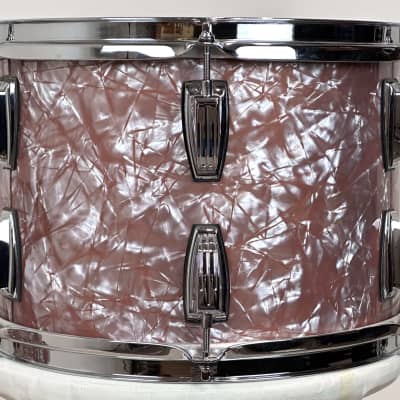 Ludwig 22/13/16" Classic Maple "Fab" Drum Set - Exclusive Rose Marine Pearl image 10