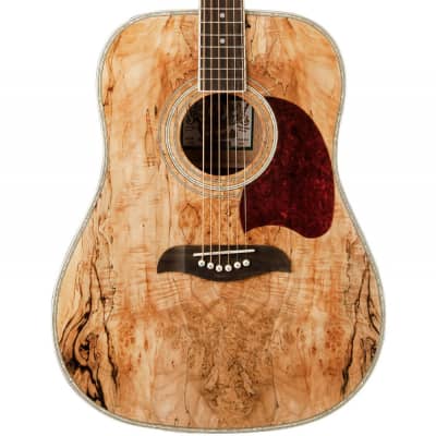 Oscar Schmidt OG2SM Spalted Maple Acoustic Guitar with Strap and Picks image 4