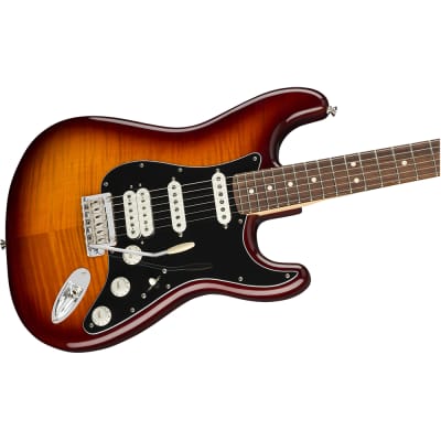 Fender Player Stratocaster HSS Plus Top Guitar, Pau Ferro, Tobacco Sunburst image 2