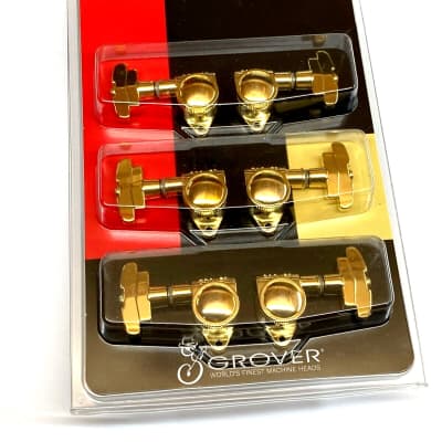 Grover 18:1 Sta-Tite (97-18 Series) 3+3 Tuners, Gold | Reverb