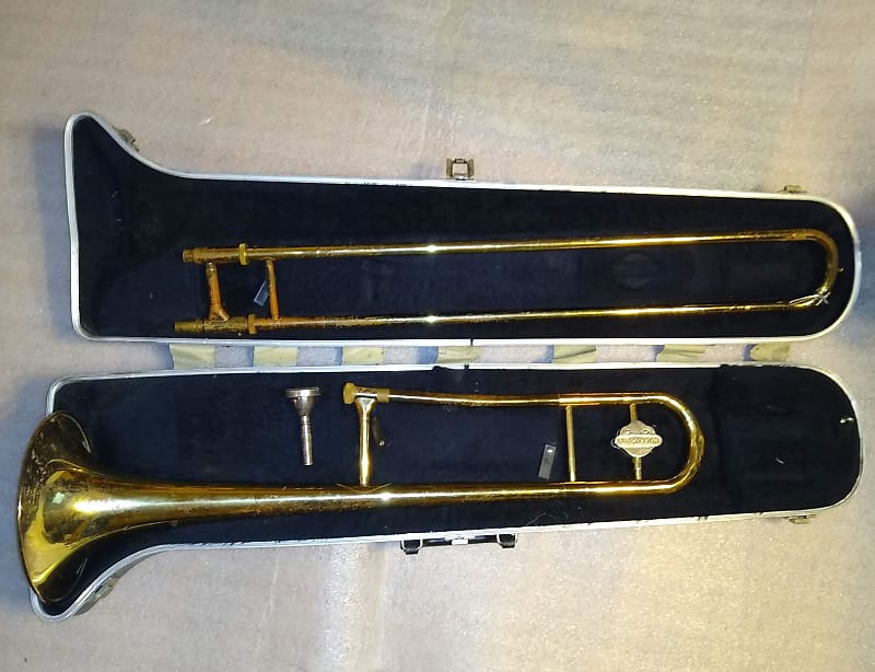 Holton Collegiate TR602R Trombone, USA, Gold Lacquer with Reverb