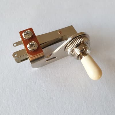 Jazzmaster guitar right angle 3 way toggle switch chrome with cream/Ivory  tip new image 4