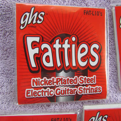5 Sets Of GHS Fatties Fat-L-10's Nickel Plated Steel Electric Guitar Strings 5 Sets Of NOS GHS 10-47 image 2