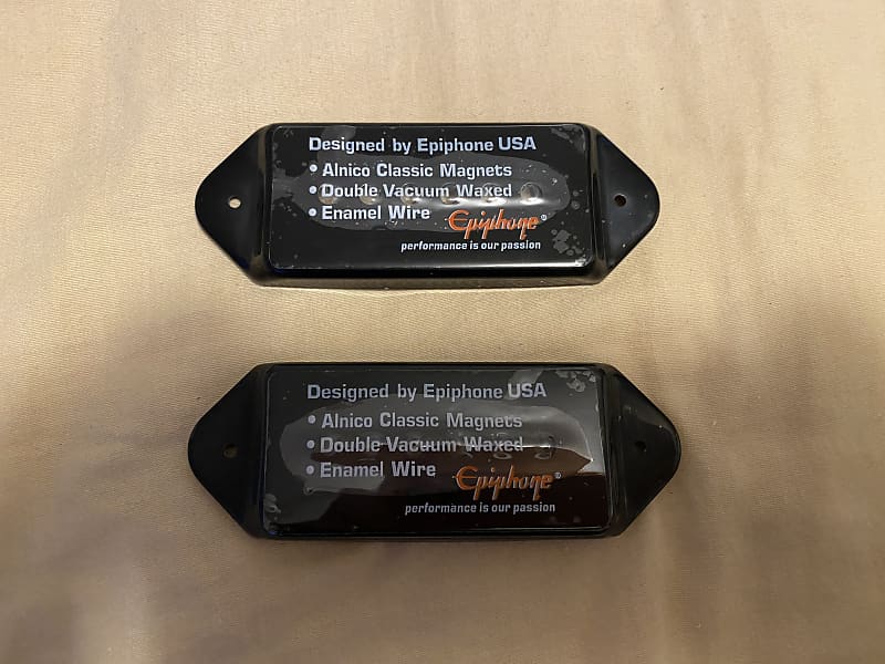 Epiphone Dogear Pickup Covers Black Metal 2024 Reverb