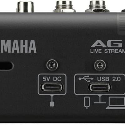 Yamaha AG03MK2 Black 6-Channel Live Streaming Loopback Mixer/USB interface image 3