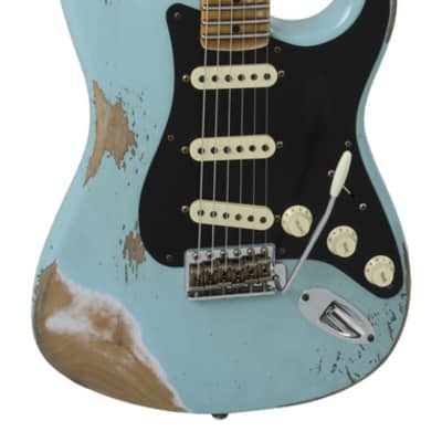 Fender Custom Shop LTD Poblano Stratocaster Super Heavy Relic Aged Daphne Blue image 2