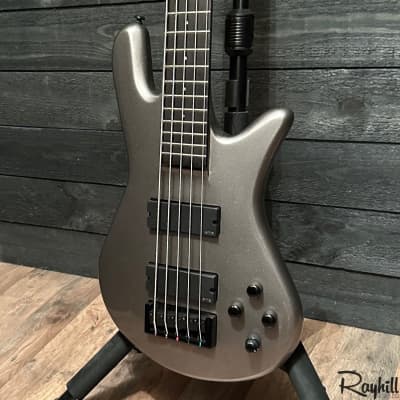 Spector NS Ethos HP 5 String Electric Bass Guitar Gunmetal Silver image 3