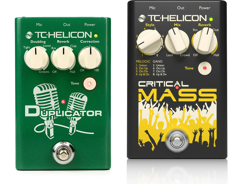 TC-Helicon Duplicator Vocal Effects Stompbox  Bundle with TC-Helicon Critical Mass Vocal Harmony Effects Pedal image 1