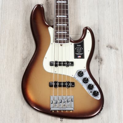 Fender American Ultra Jazz Bass V 5-String, Rosewood Fingerboard, Mocha Burst for sale