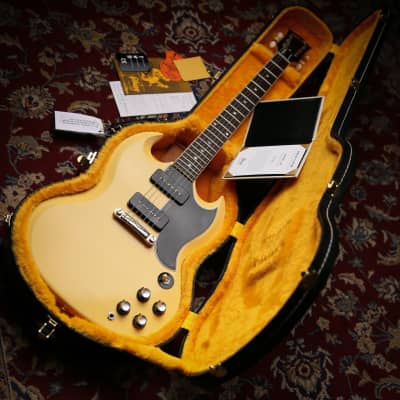 2021 Gibson Custom Shop Murphy Lab 1963 SG Special Reissue Ultra Light Aged Classic White image 2
