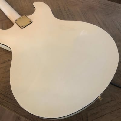 Aria Pro ii TA60 Semi-Hollow ES335 Style Guitar Left Handed Pearl White image 5