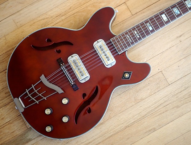1967 Harmony H79 Vintage 12 String Electric Guitar Cherry w DeArmond Gold Foils H78 Reverb Australia
