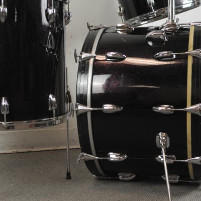1965 Slingerland Gene Krupa Deluxe Black Sparkle Drum Set image 4