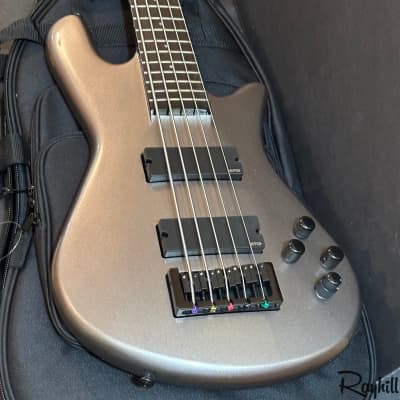 Spector NS Ethos HP 5 String Electric Bass Guitar Gunmetal Silver image 6