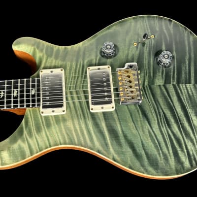 2016 Paul Reed Smith PRS Custom 24 Fat Back 10 Top Wood Library with PRS Metal TCI  Pickups ~ Trampas Green Fade image 2