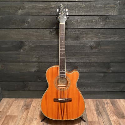 Samick OM-12CE Koa Greg Bennett Orchestra Acoustic Electric Guitar image 4