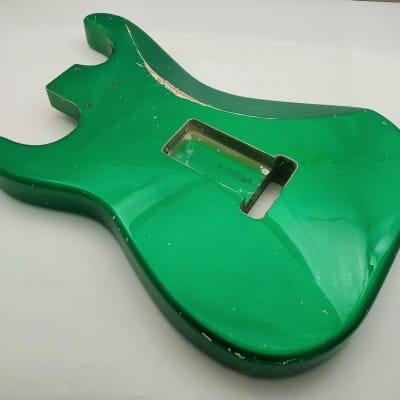 4lbs 1oz BloomDoom Nitro Lacquer Aged Relic Candy Apple Green S-Style Vintage Custom Guitar Body image 13