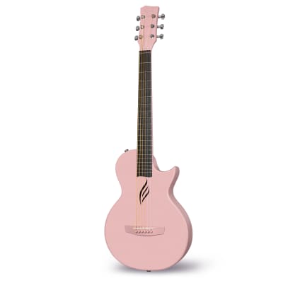 Enya Nova Go Carbon Fiber Acoustic Guitar Pink (1/2 Size) for sale
