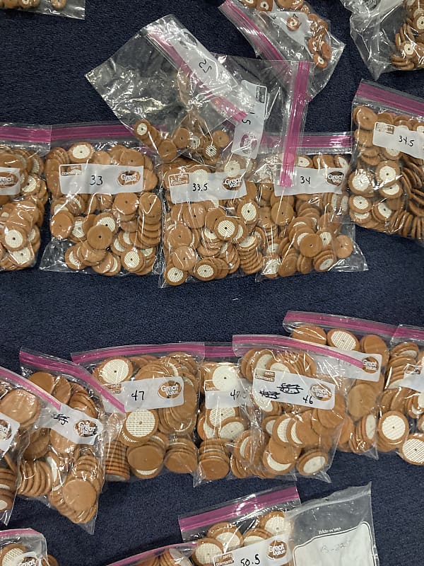 Hermes thin tan leather Saxophone pads Reverb