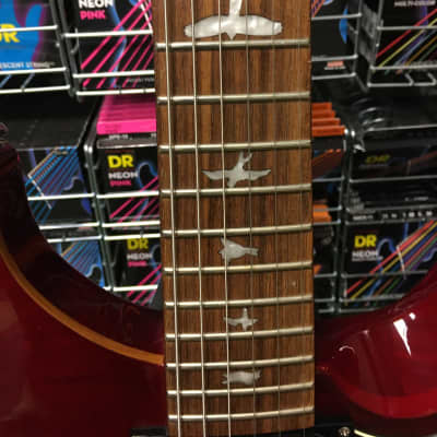 PRS SE Zach Myers semi acoustic guitar in trans cherry finish image 8