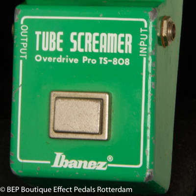 Ibanez TS-808 Tube Screamer with Texas Instruments RC4558P Malaysia op amp 1980 with "R" Logo s/n 126957 Japan image 5