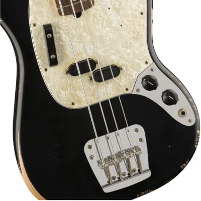 Fender JMJ Road Worn Mustang Bass - Black image 6