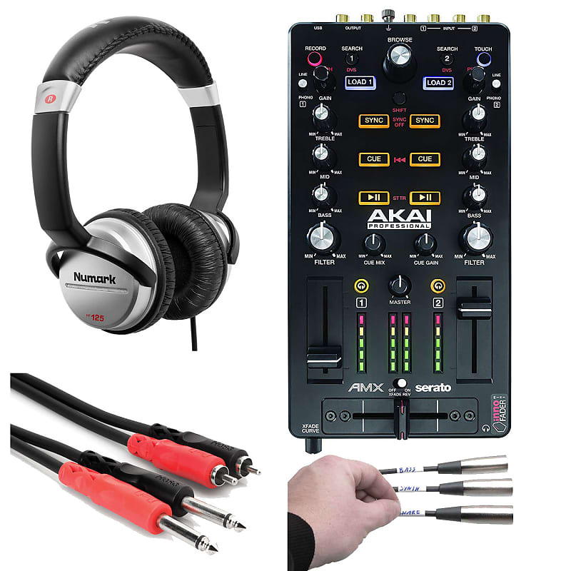 Akai Professional AMX | 2-channel Mixing Surface with Audio Interface + DJ  Headphone & More