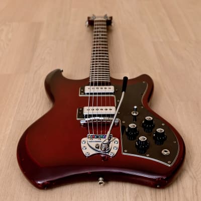 1965 Guild S-100 Polara Vintage Electric Guitar Cherry Red image 9
